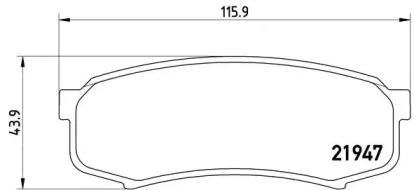 Комплект тормозных колодок BREMBO P 83 024