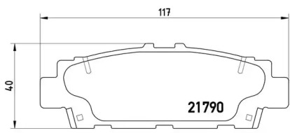 Комплект тормозных колодок BREMBO P 83 032