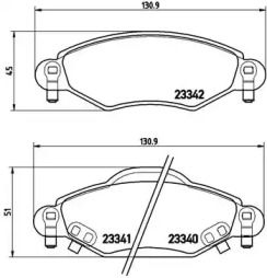 Комплект тормозных колодок BREMBO P 83 053