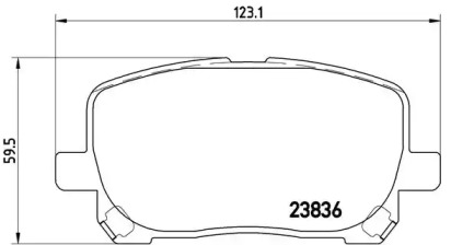 Комплект тормозных колодок BREMBO P 83 061