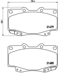 Комплект тормозных колодок BREMBO P 83 069