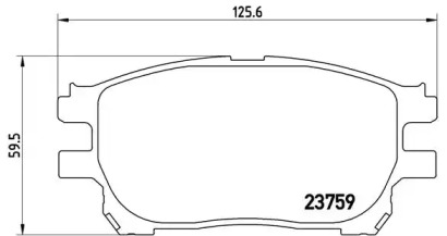 Комплект тормозных колодок BREMBO P 83 070