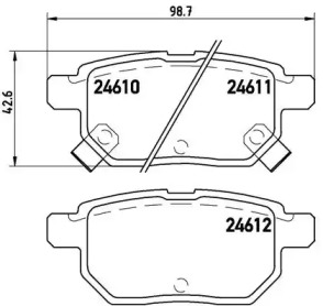 Комплект тормозных колодок BREMBO P 83 083