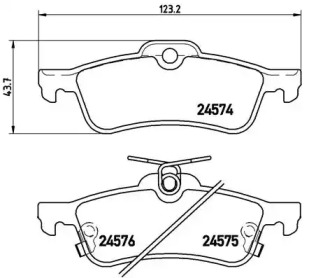 Комплект тормозных колодок BREMBO P 83 087