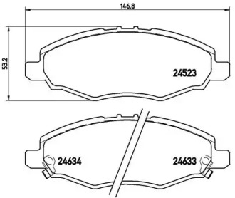 Комплект тормозных колодок BREMBO P 83 094