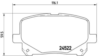 Комплект тормозных колодок BREMBO P 83 100