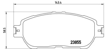 Комплект тормозных колодок BREMBO P 83 105