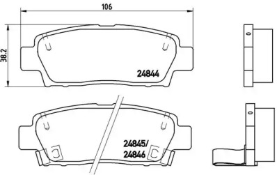 Комплект тормозных колодок BREMBO P 83 111