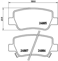 Комплект тормозных колодок BREMBO P 83 112