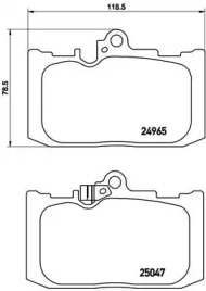 Комплект тормозных колодок BREMBO P 83 131