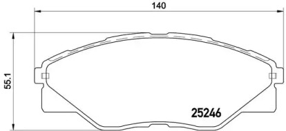 Комплект тормозных колодок BREMBO P 83 137