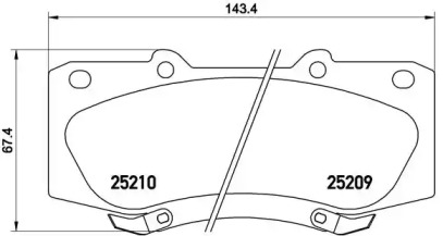 Комплект тормозных колодок BREMBO P 83 140