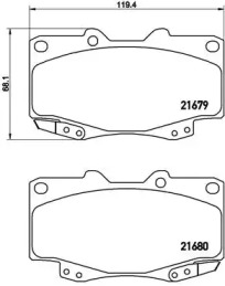 Комплект тормозных колодок BREMBO P 83 151