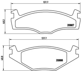 Комплект тормозных колодок BREMBO P 85 005