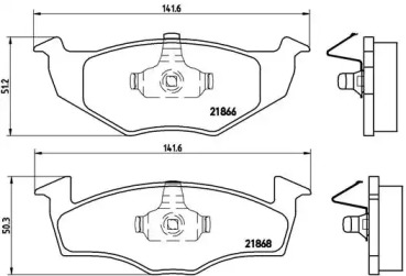 Комплект тормозных колодок, дисковый тормоз BREMBO P 85 025