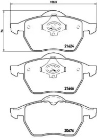 Комплект тормозных колодок BREMBO P 85 036