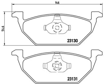 Комплект тормозных колодок BREMBO P 85 041