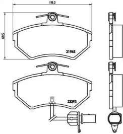 Комплект тормозных колодок BREMBO P 85 044