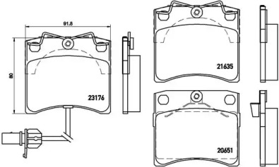 Комплект тормозных колодок BREMBO P 85 048