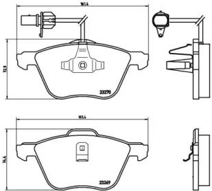 Комплект тормозных колодок BREMBO P 85 061