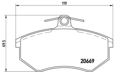 Комплект тормозных колодок BREMBO P 85 092