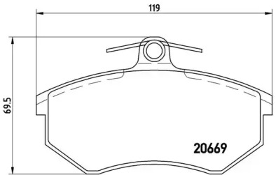 Комплект тормозных колодок BREMBO P 85 093