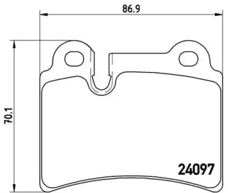 Комплект тормозных колодок BREMBO P 85 111