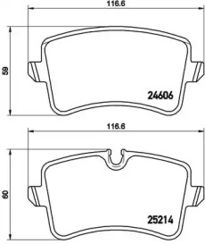 Комплект тормозных колодок BREMBO P 85 117