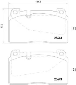 Комплект тормозных колодок BREMBO P 85 123