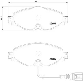 Комплект тормозных колодок BREMBO P 85 126