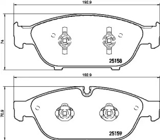 Комплект тормозных колодок BREMBO P 85 127