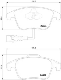 Комплект тормозных колодок BREMBO P 85 130