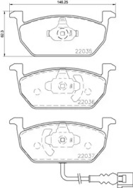 Комплект тормозных колодок BREMBO P 85 137