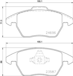 Комплект тормозных колодок BREMBO P 85 148