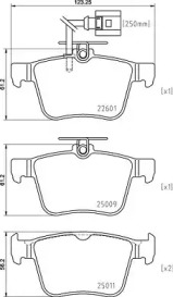 Комплект тормозных колодок BREMBO P 85 162