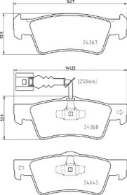 Комплект тормозных колодок BREMBO P 85 163