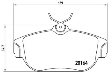 Комплект тормозных колодок BREMBO P 86 007