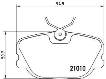 Комплект тормозных колодок BREMBO P 86 011