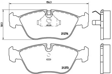 Комплект тормозных колодок BREMBO P 86 013