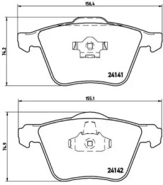 Комплект тормозных колодок BREMBO P 86 018