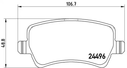 Комплект тормозных колодок BREMBO P 86 021