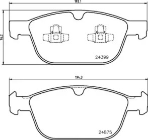 Комплект тормозных колодок BREMBO P 86 023