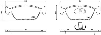 Комплект тормозных колодок BREMBO P 86 024