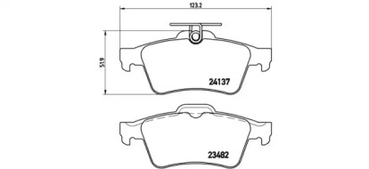 Комплект тормозных колодок BREMBO P 86 025