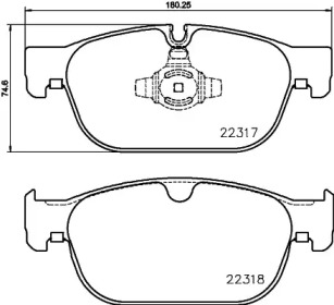 Комплект тормозных колодок, дисковый тормоз BREMBO P 86 027