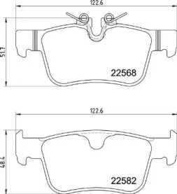 Комплект тормозных колодок BREMBO P 86 030