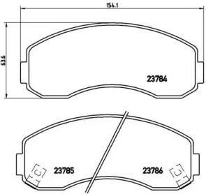 Комплект тормозных колодок BREMBO P 99 003