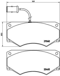 Комплект тормозных колодок BREMBO P A6 005