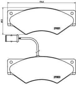 Комплект тормозных колодок BREMBO P A6 007