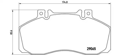 Комплект тормозных колодок BREMBO P A6 008